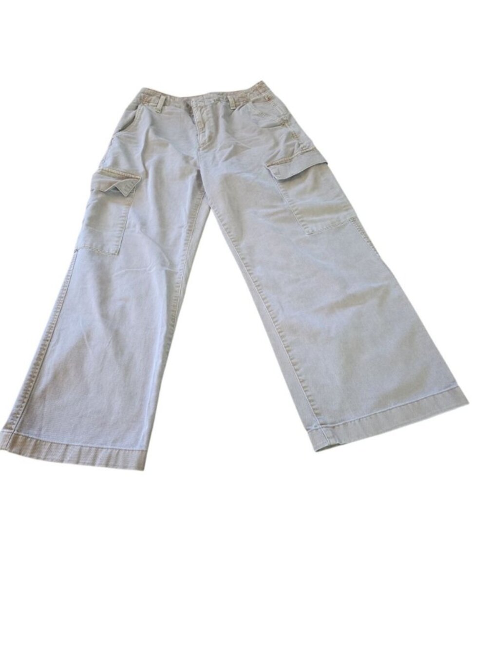 GAP Wide Leg Utility Cargo Pants Beige Women's Size 4 Petite